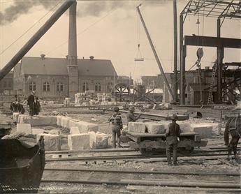 (HYDRO POWER, NIAGARA FALLS) An album with 50 dramatic photographs documenting the construction of a power house and associated infrast